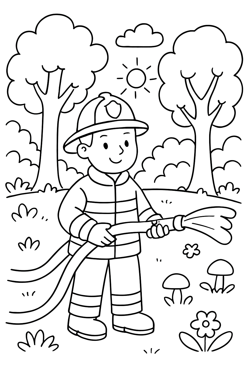 Bombeiros para colorir 02