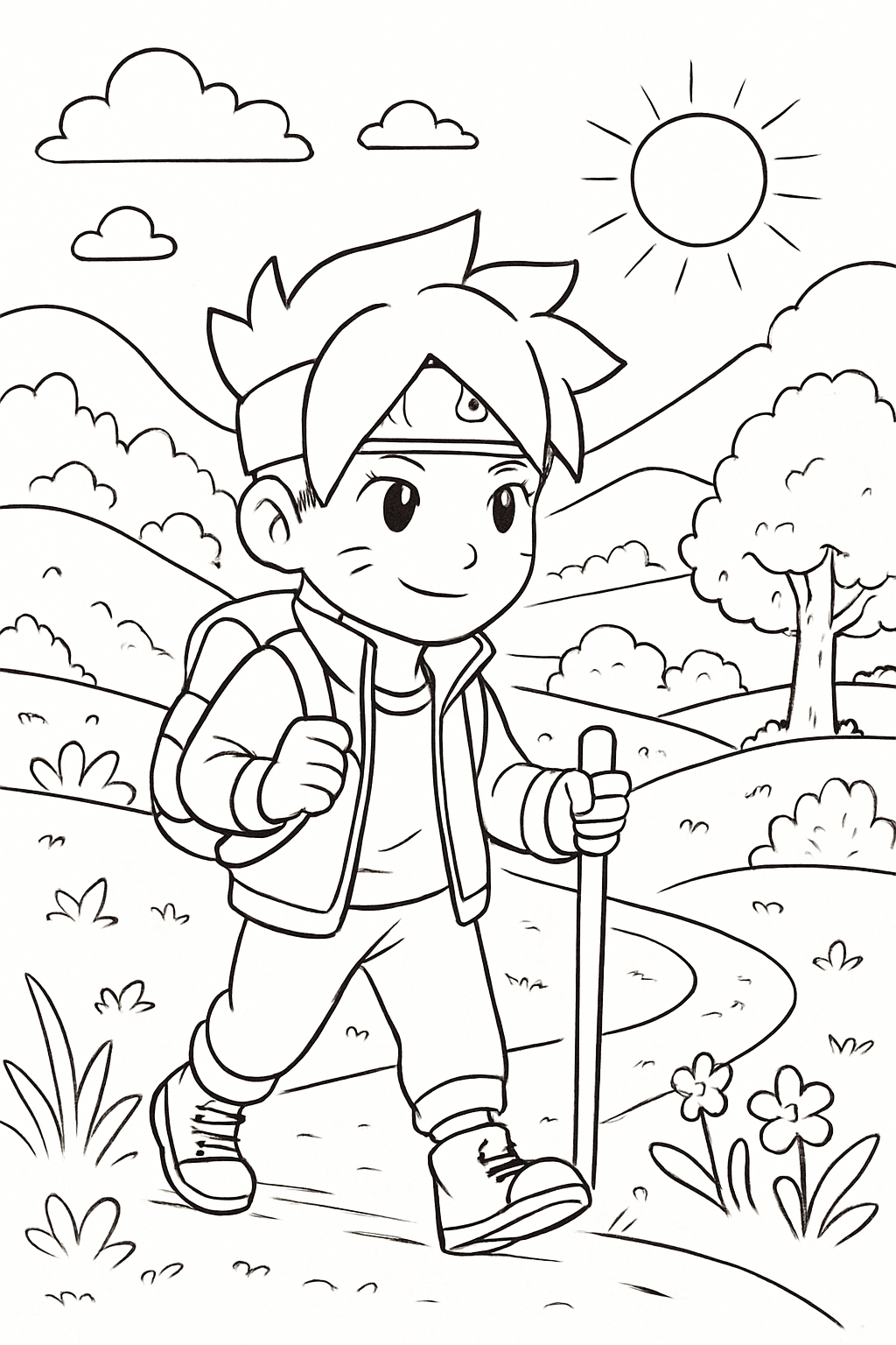 Boruto para colorir 06