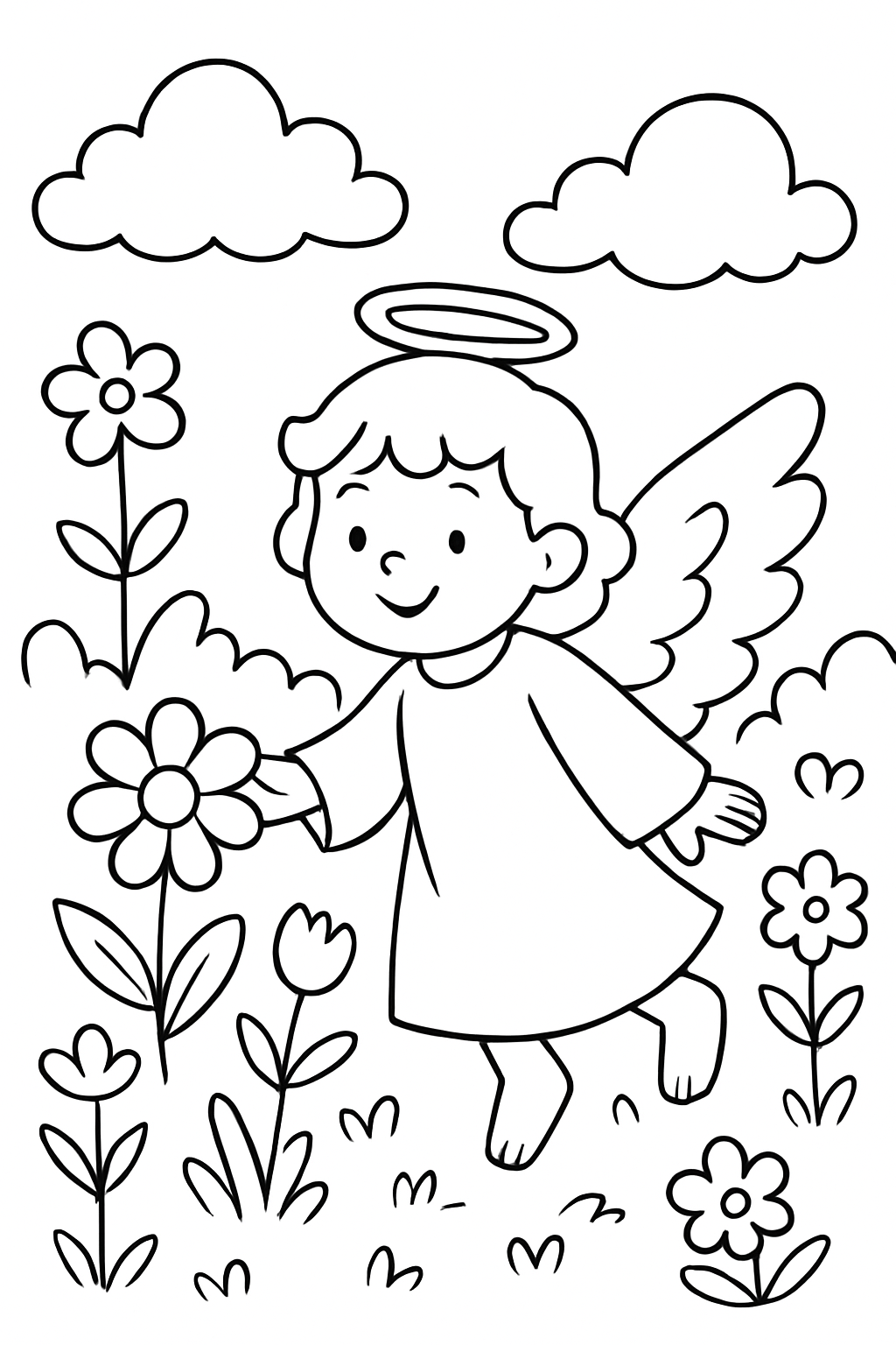 Anjos para colorir 12