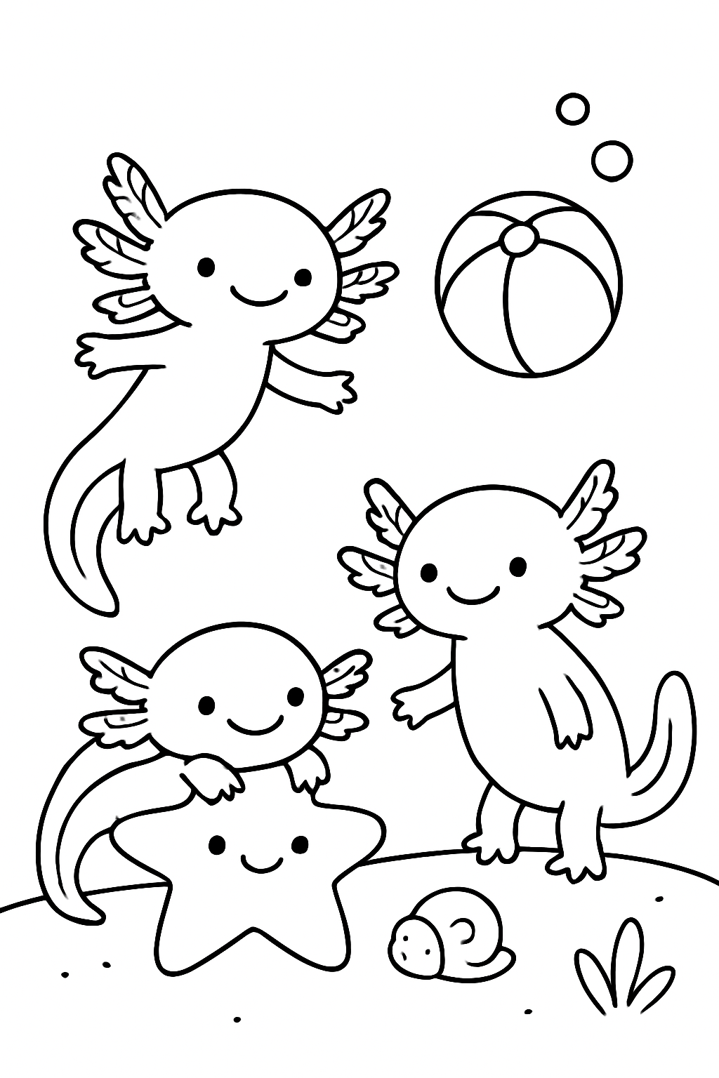 Axolotes para colorir 07