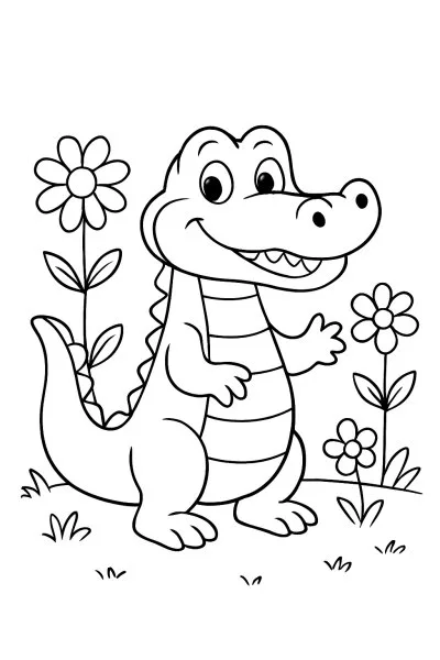 Bombardino Crocodilo para colorir 01