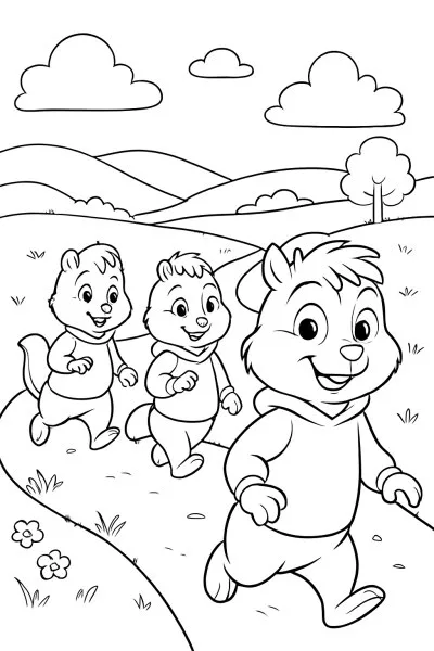 Alvin e os Esquilos para colorir 06