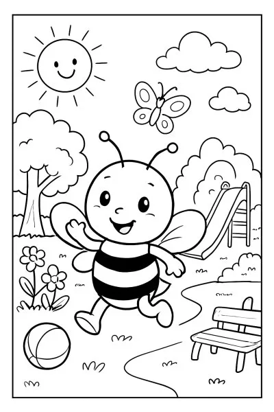 Bumblebee para colorir 03