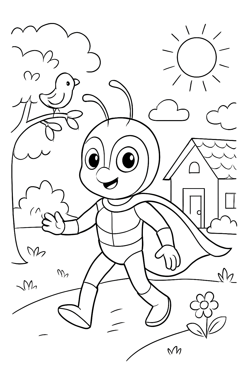 Besouro Azul para colorir 11