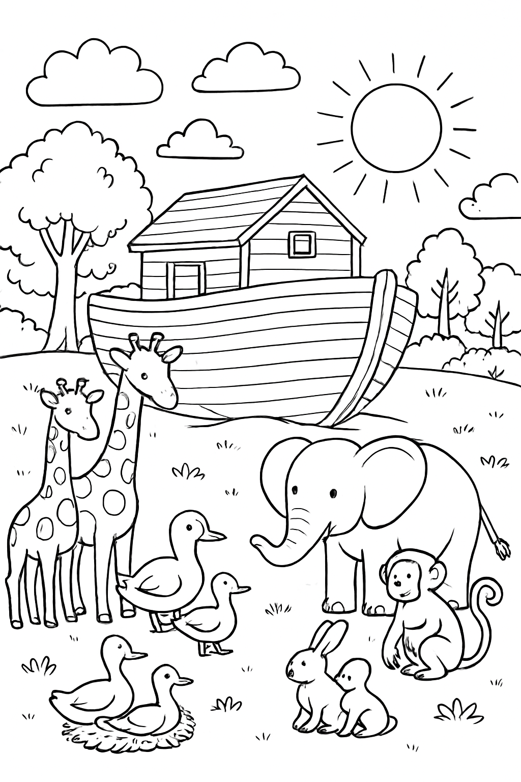 Arca de Noé para colorir 02