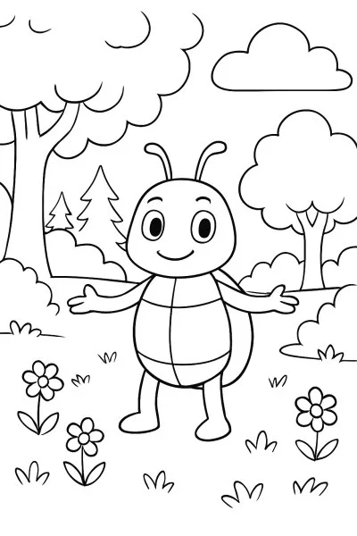Besouro Azul para colorir 13