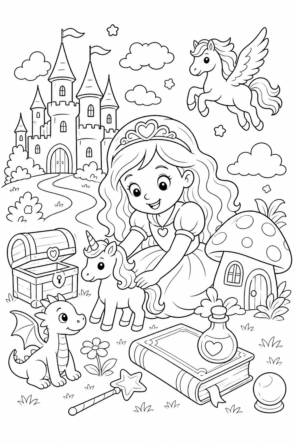 Fantasia e Contos para colorir 07