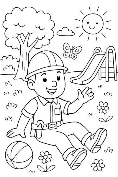 Bob, o Construtor para colorir 03