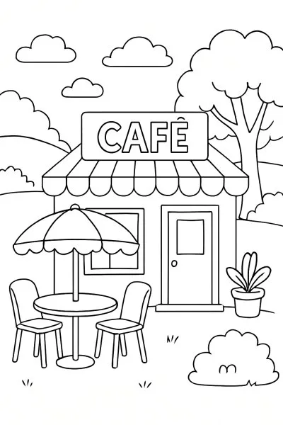 Café para colorir 08