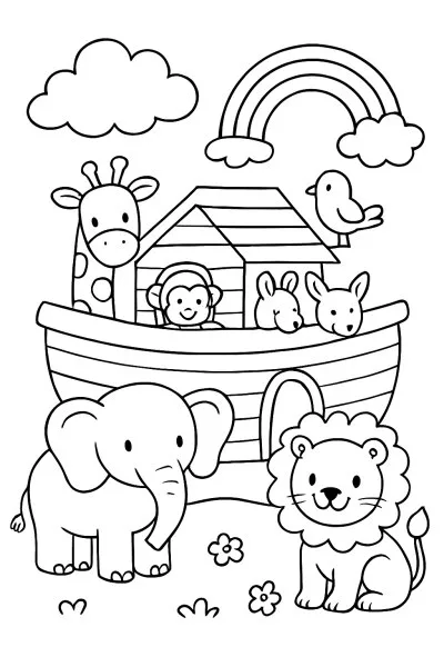 Arca de Noé para colorir 07
