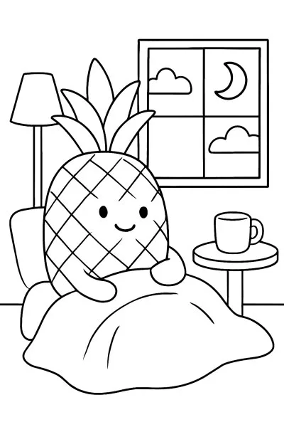 Abacaxi para colorir 04