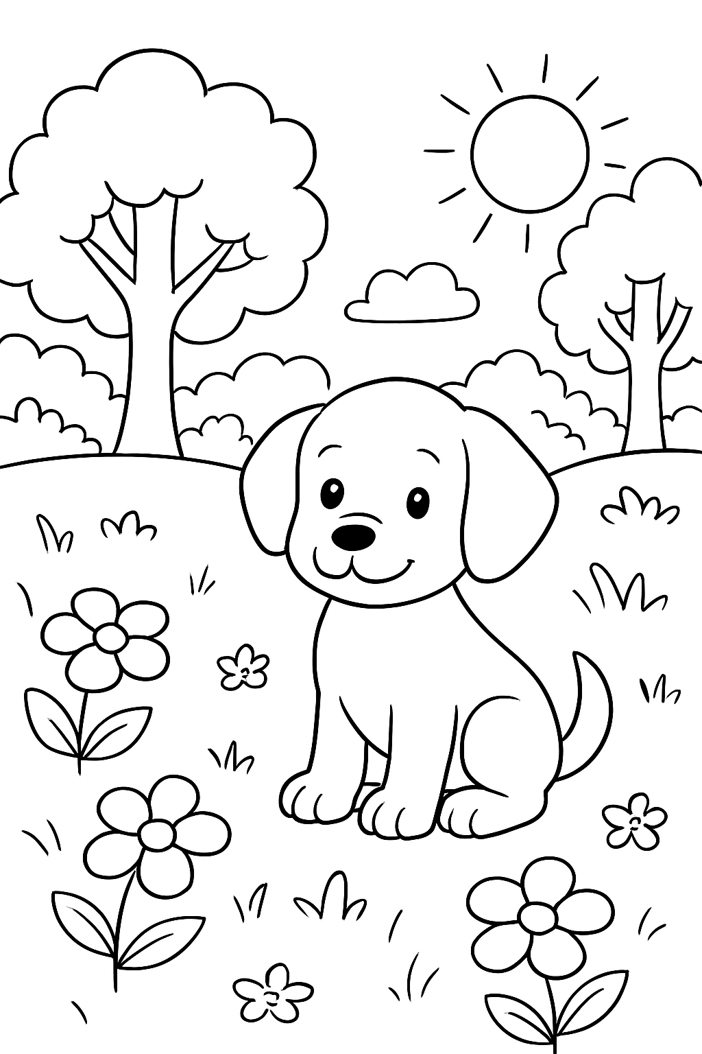 Cachorros para colorir 13