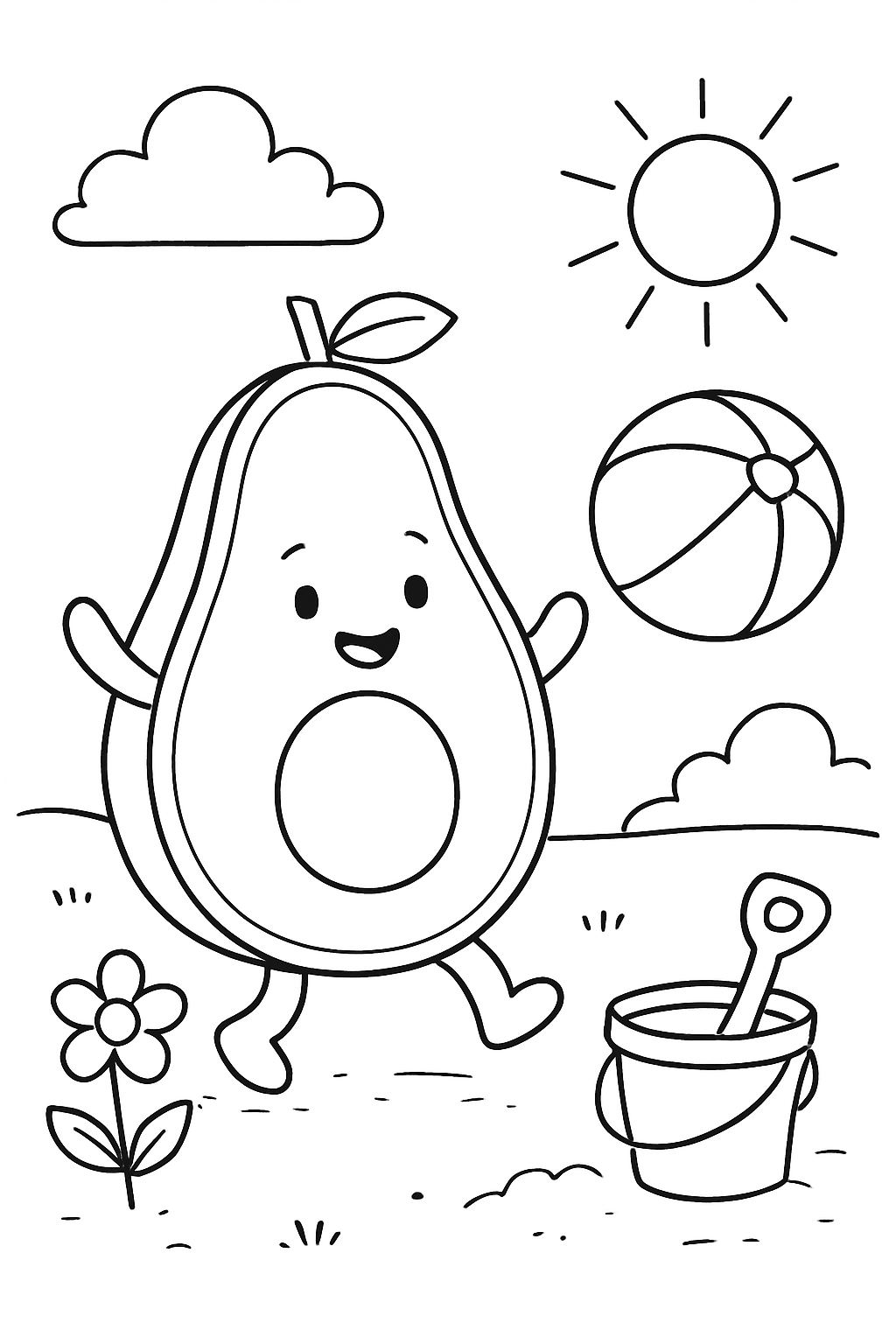 Abacate para colorir 07