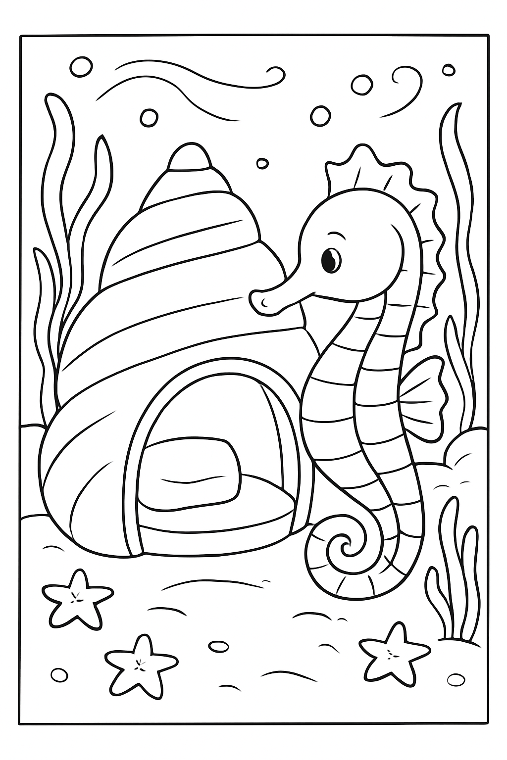 Cavalo-Marinho para colorir 15