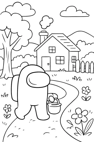 Among Us para colorir 11