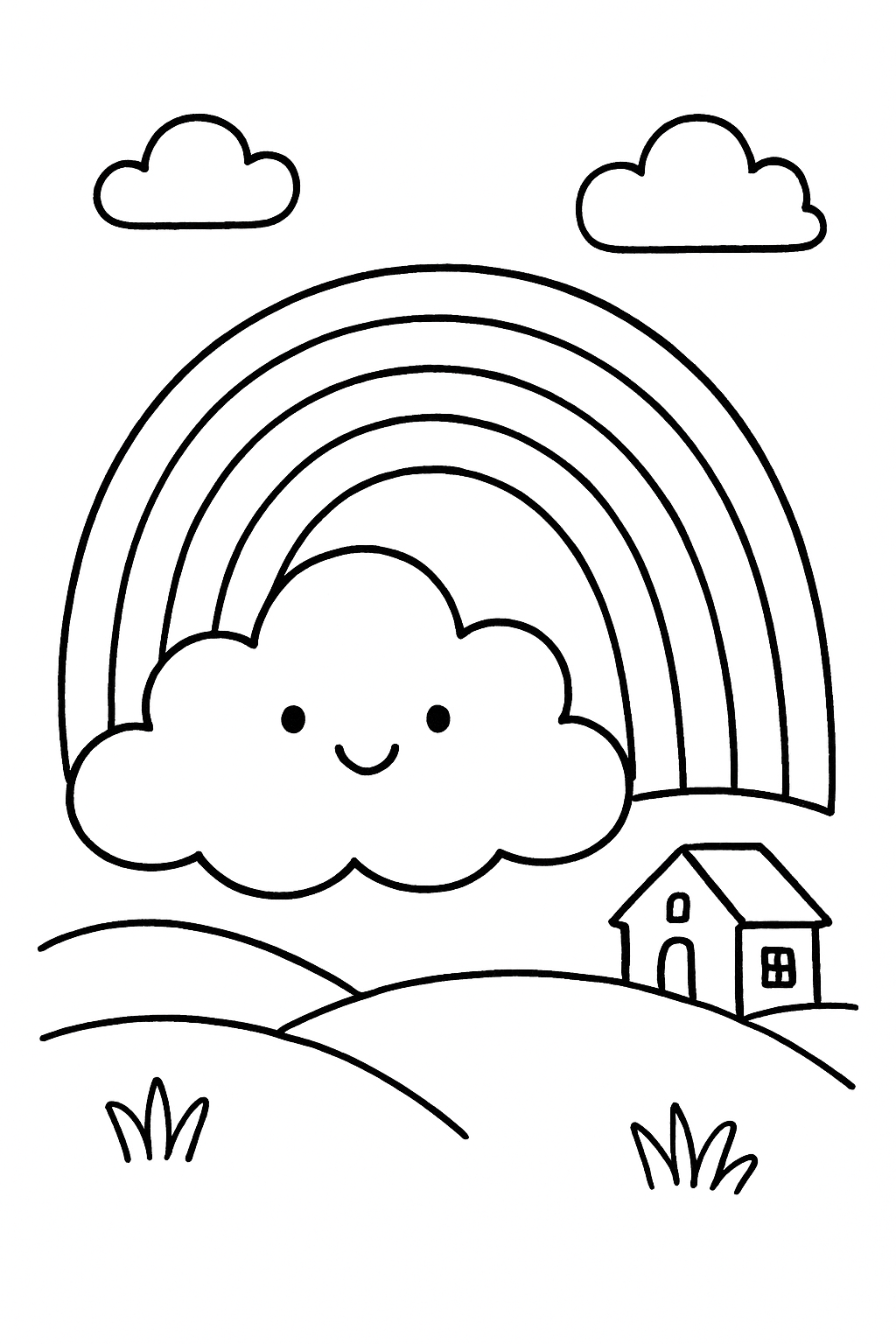 Arco-íris para colorir 04