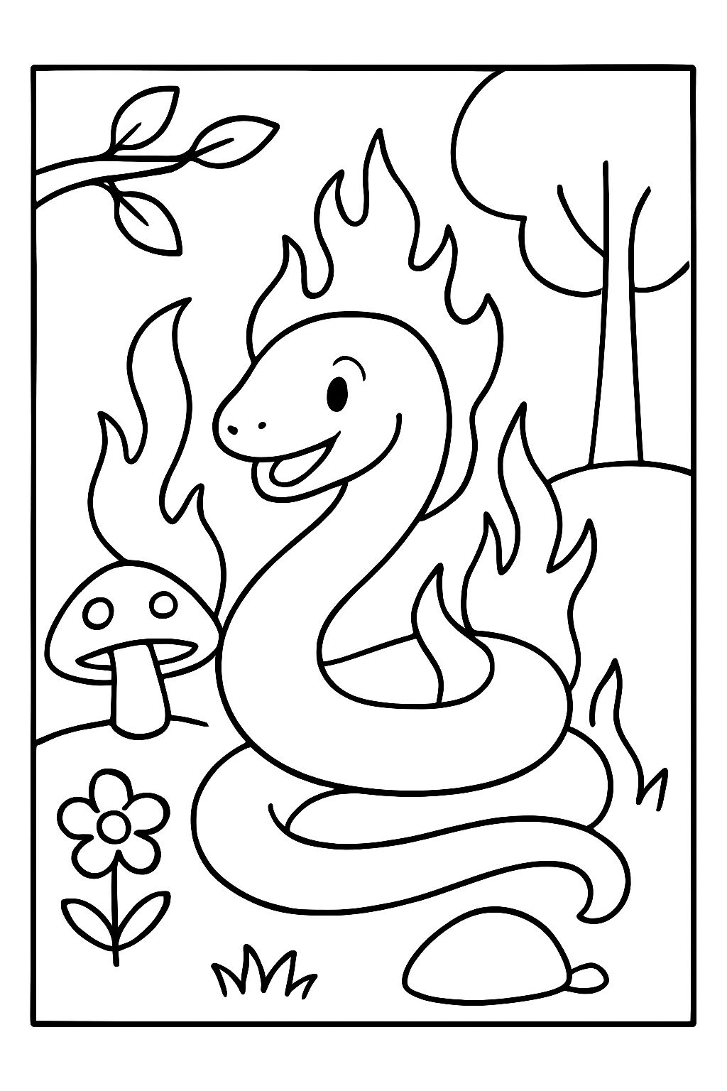 Boitatá para colorir 07