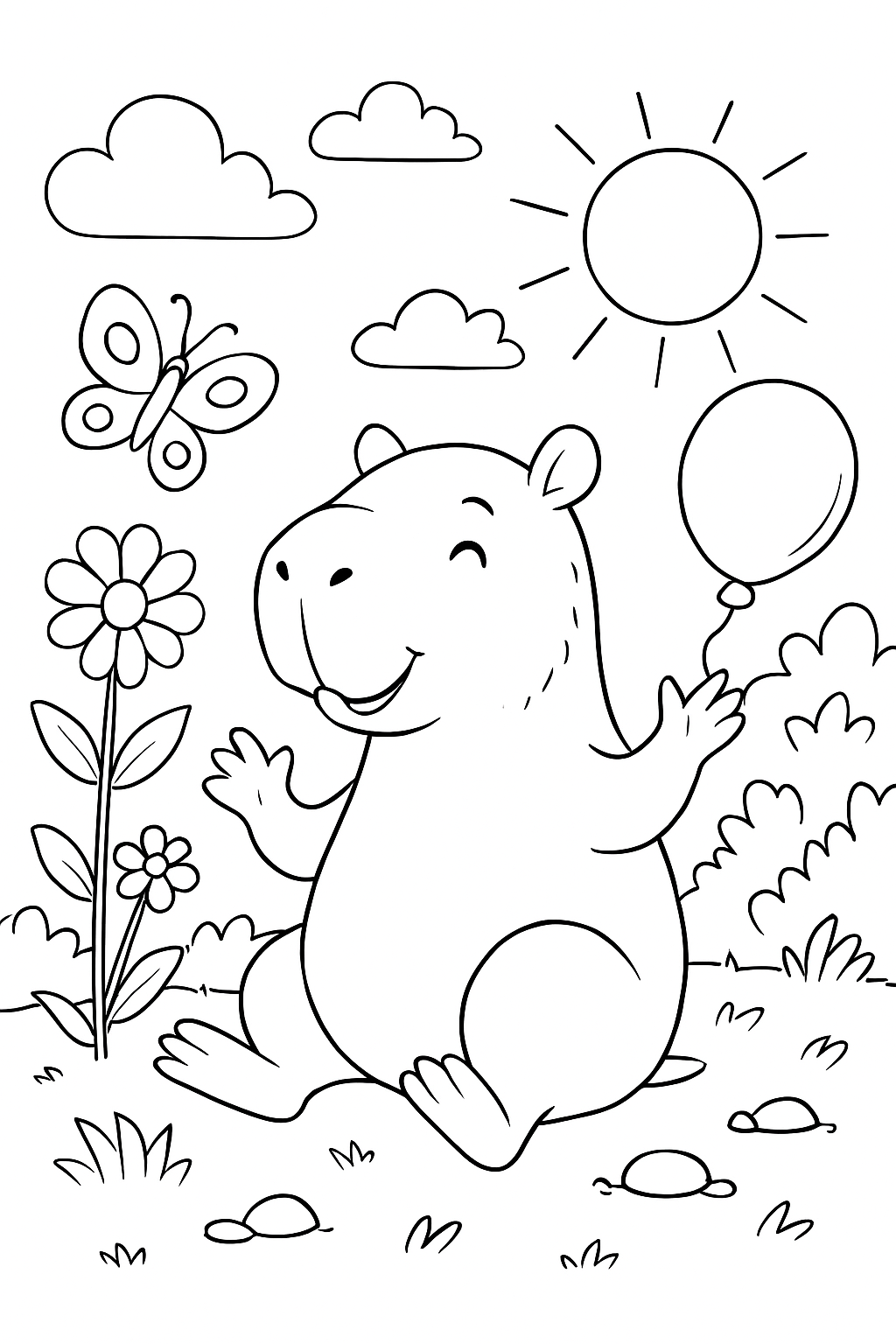 Capivara para colorir 09