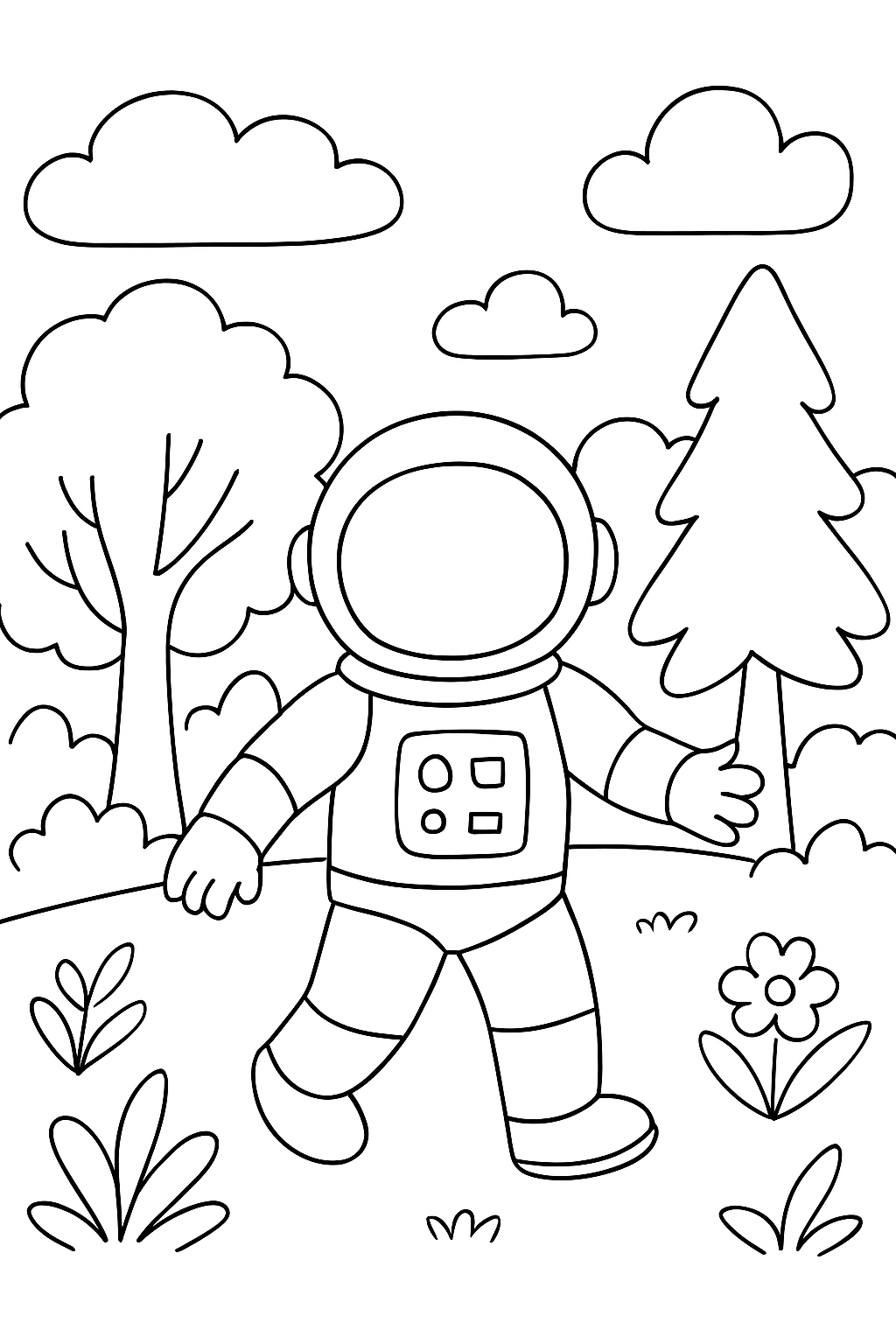 Astronauta para colorir 13