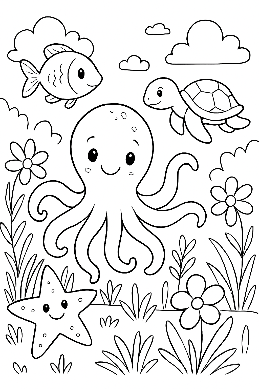 Animais Marinhos para colorir 12