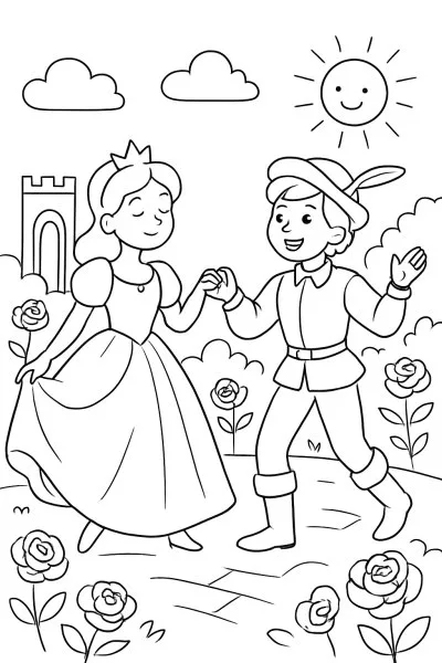 A Bela e a Fera para colorir 03