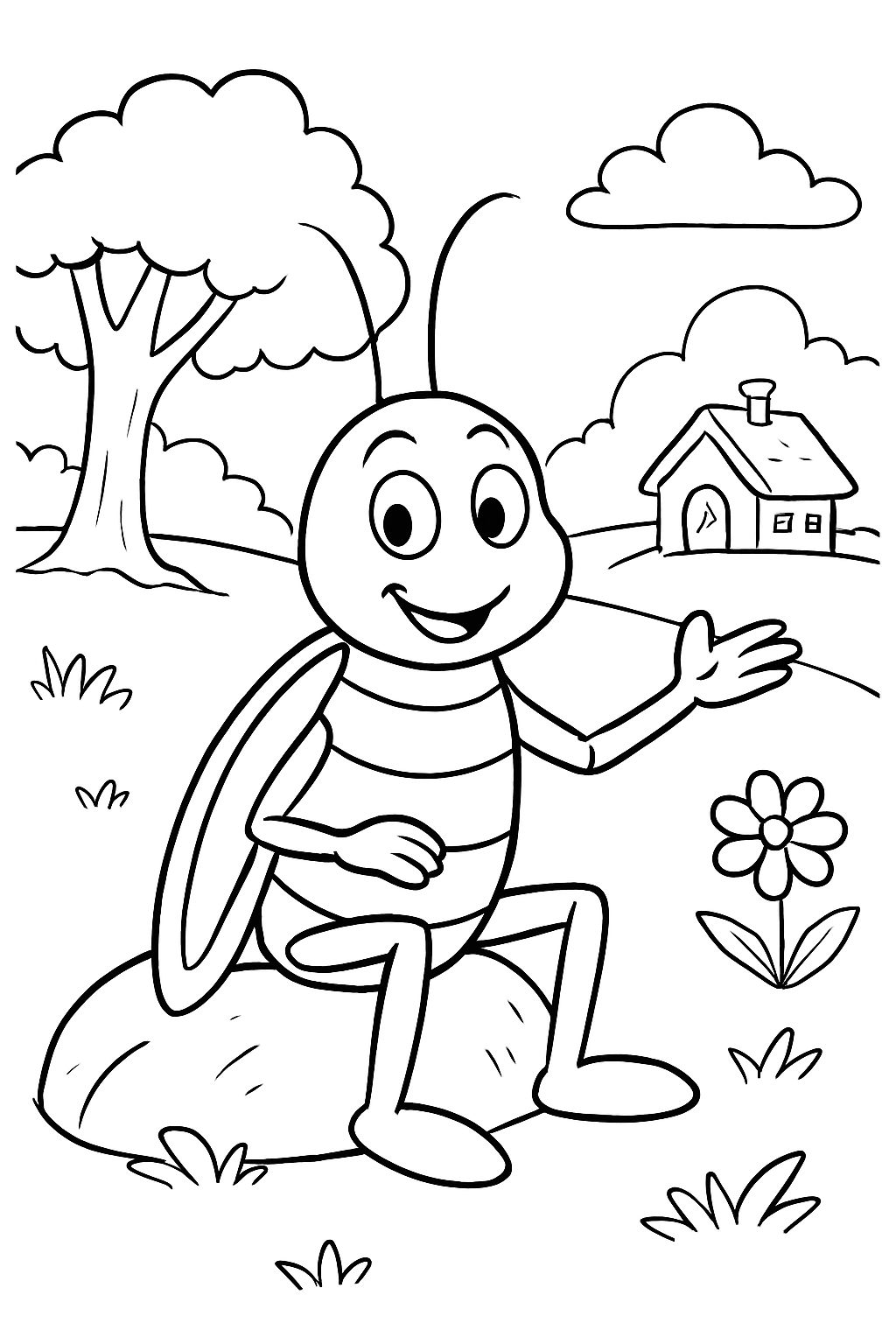 Barata para colorir 05
