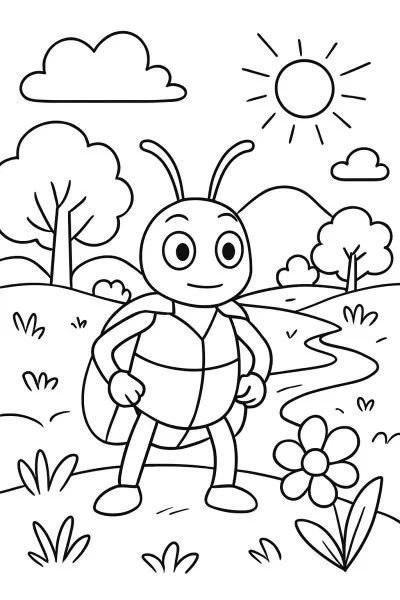 Besouro Azul para colorir 10