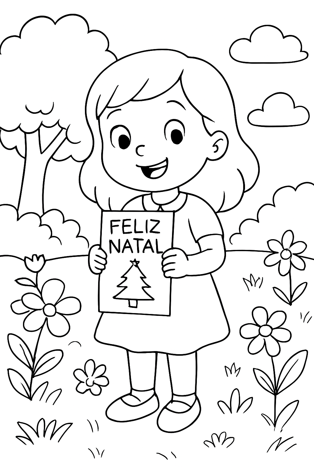 Cartão de Natal para colorir 12