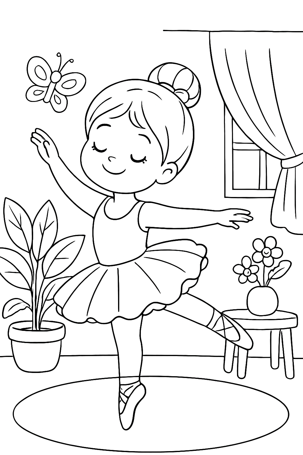 Bailarina para colorir 09