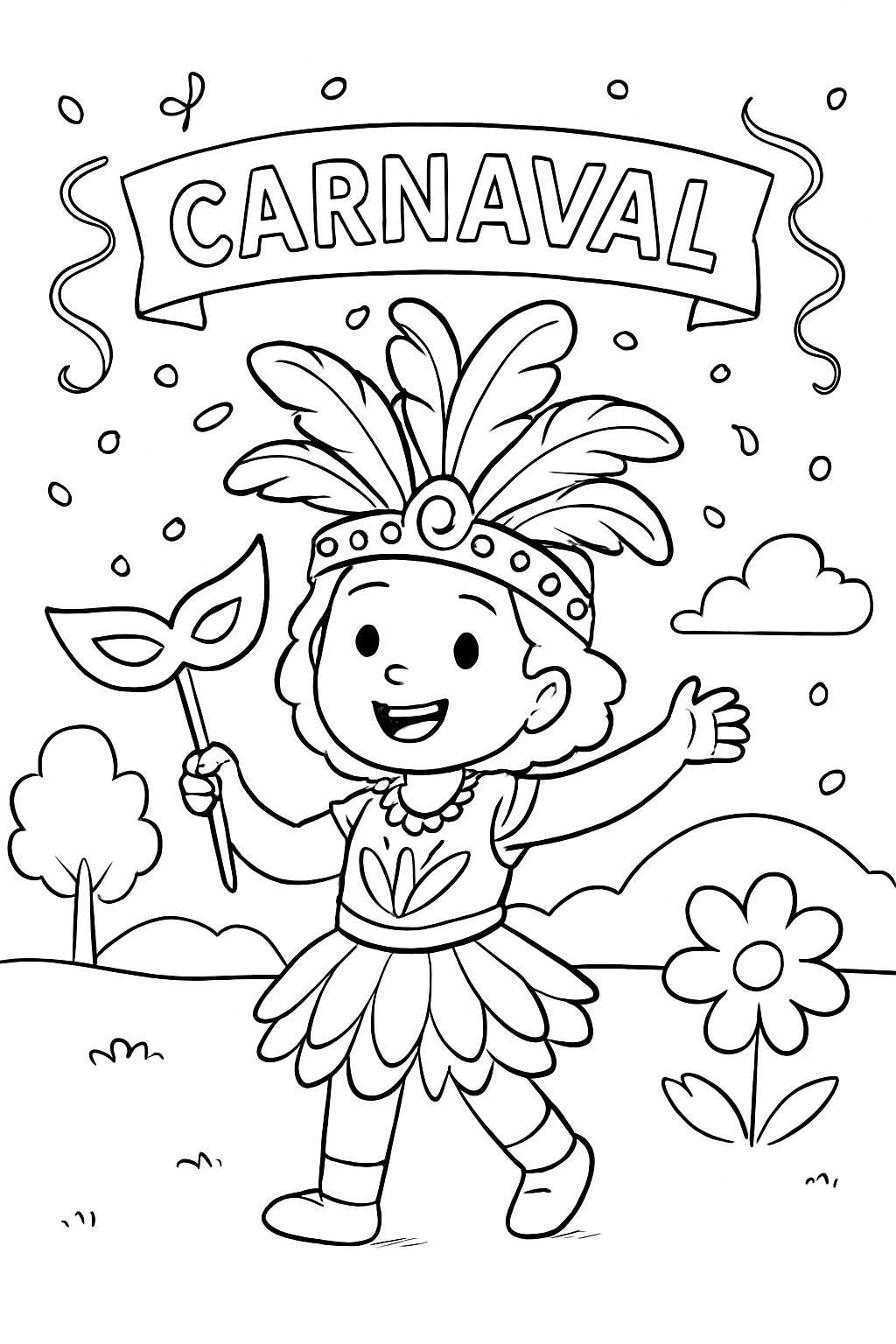 Carnaval para colorir 08