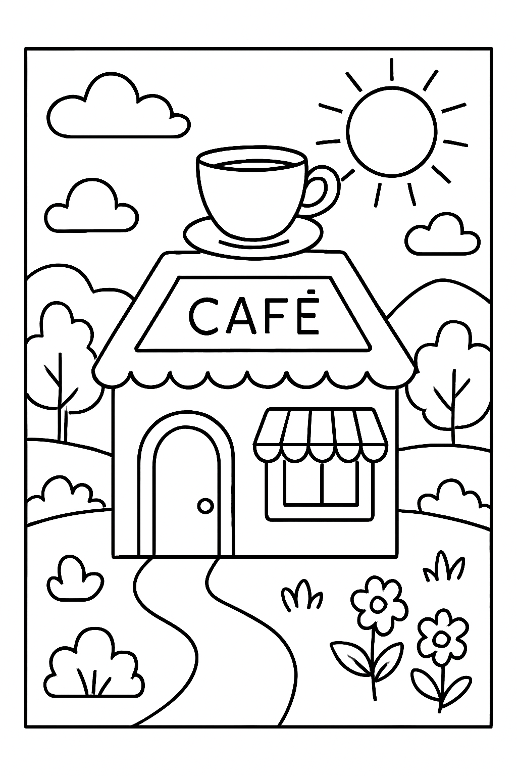 Café para colorir 10