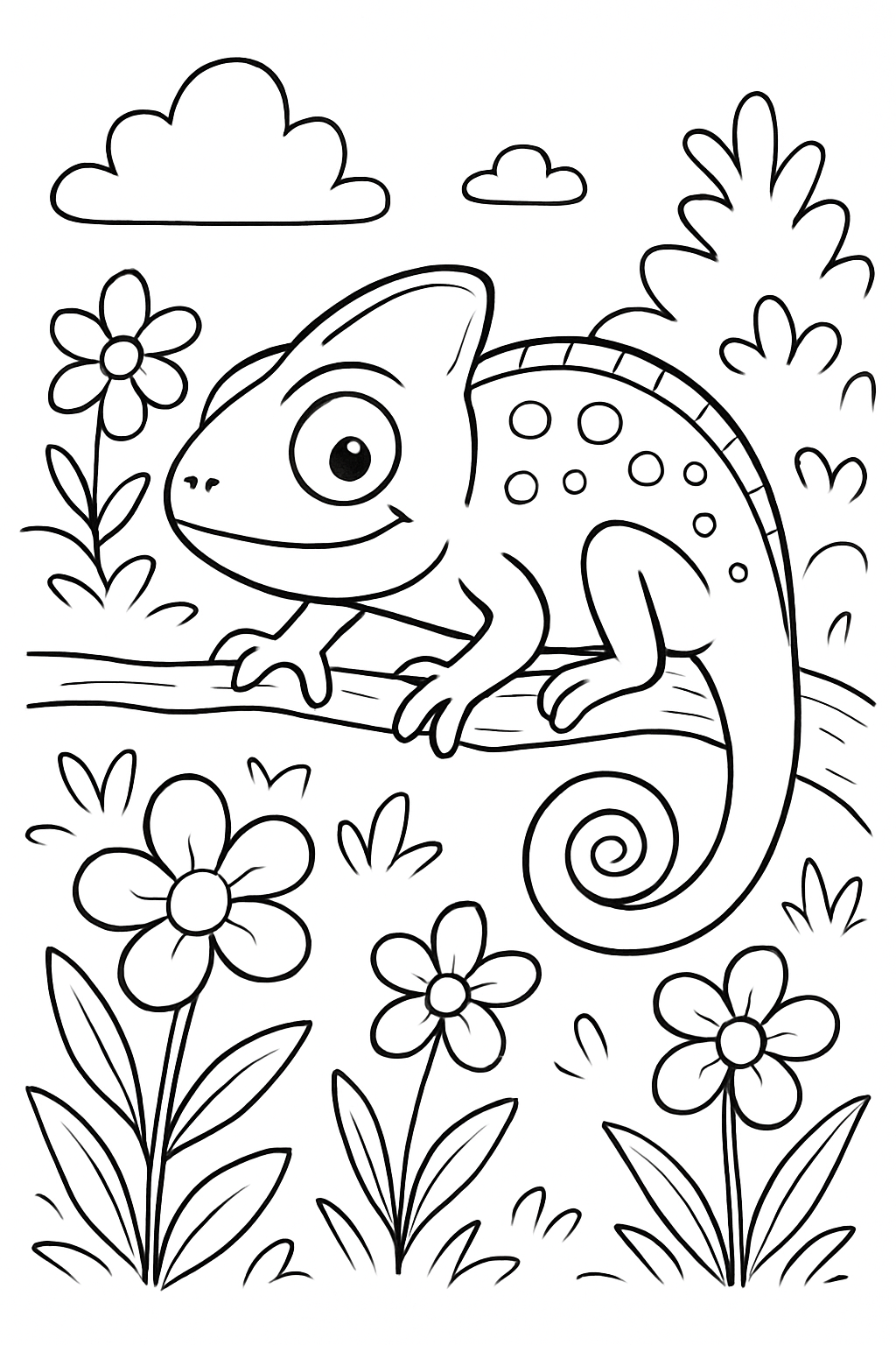 Camaleão para colorir 12