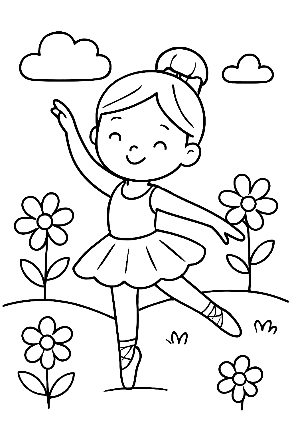 Bailarina para colorir 01