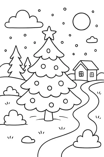 Cartão de Natal para colorir 10
