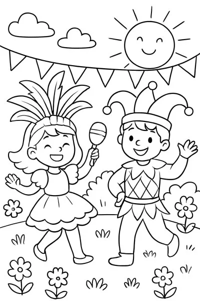 Carnaval para colorir 12