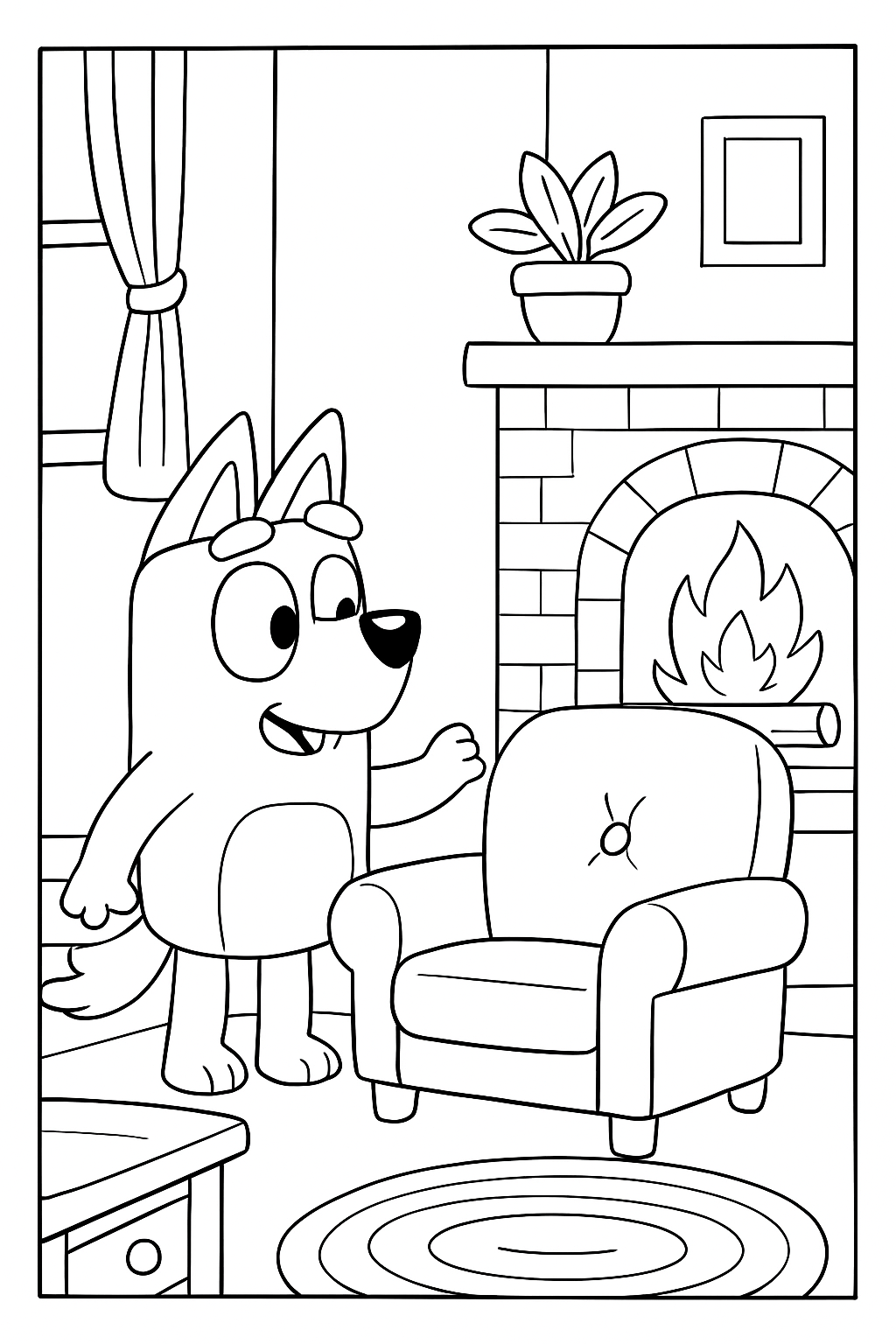 Bluey para colorir 15