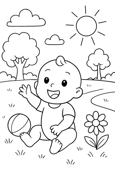 Bebê para colorir 14