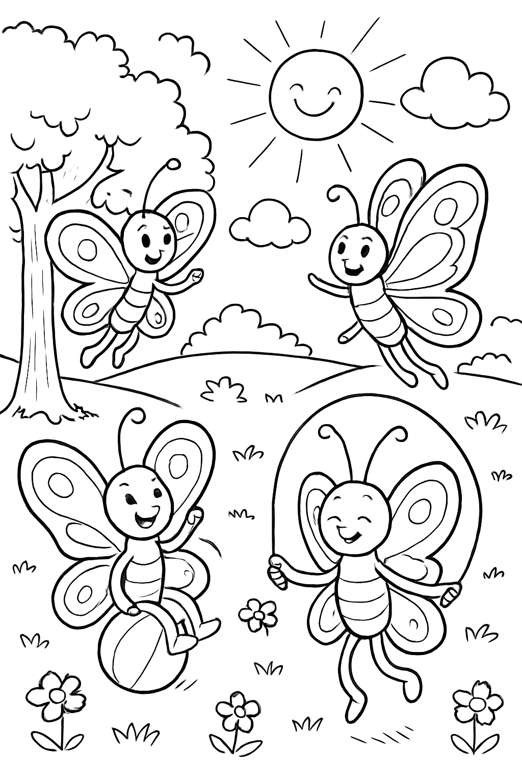 Borboletas para colorir 03