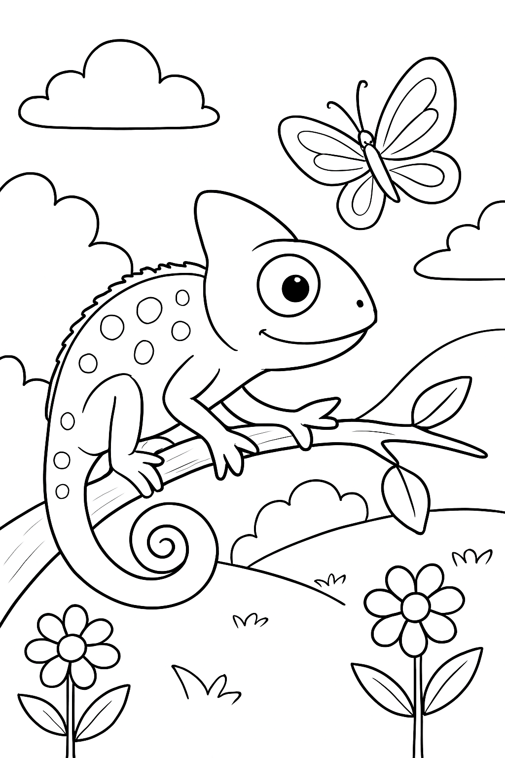 Camaleão para colorir 11