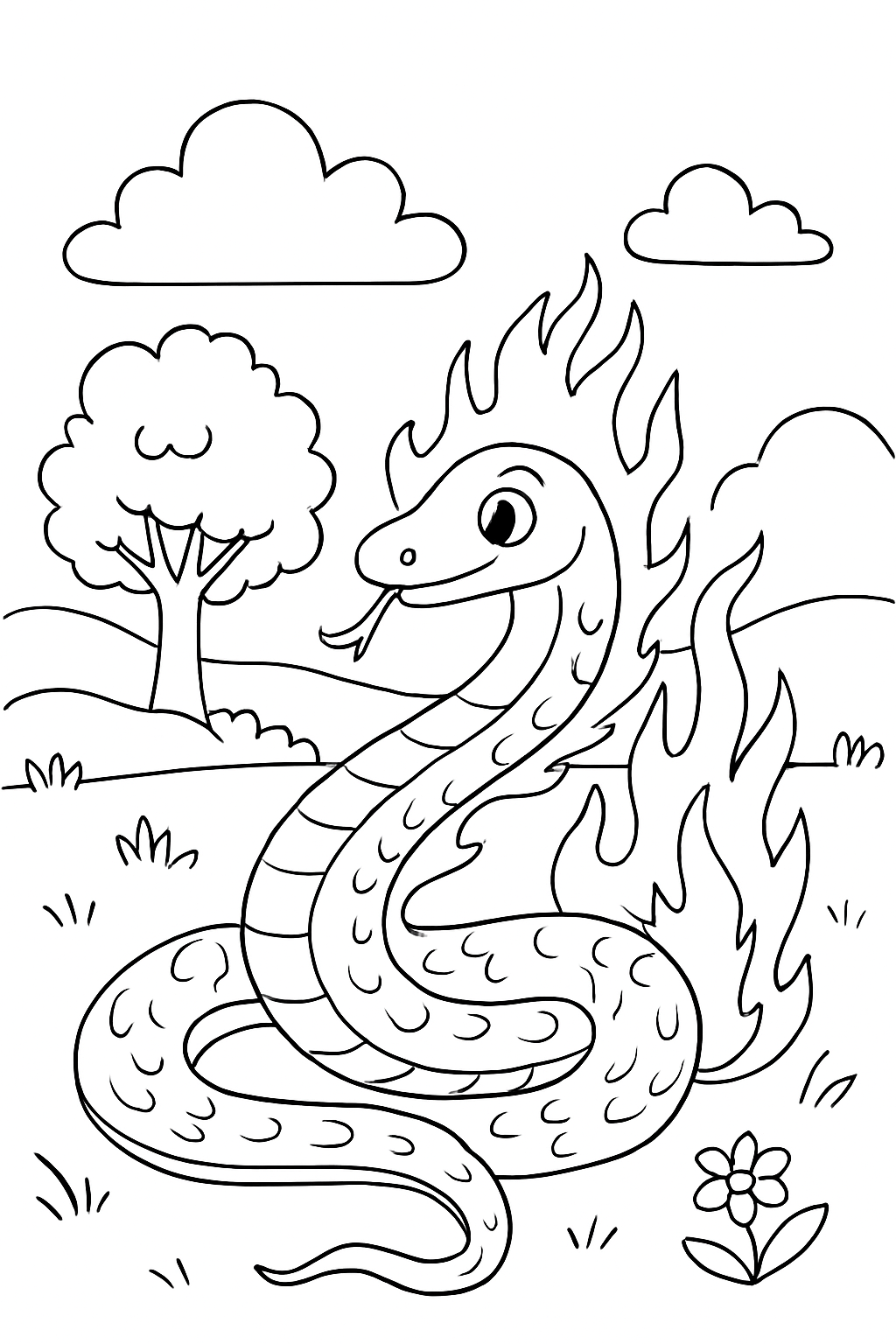 Boitatá para colorir 08