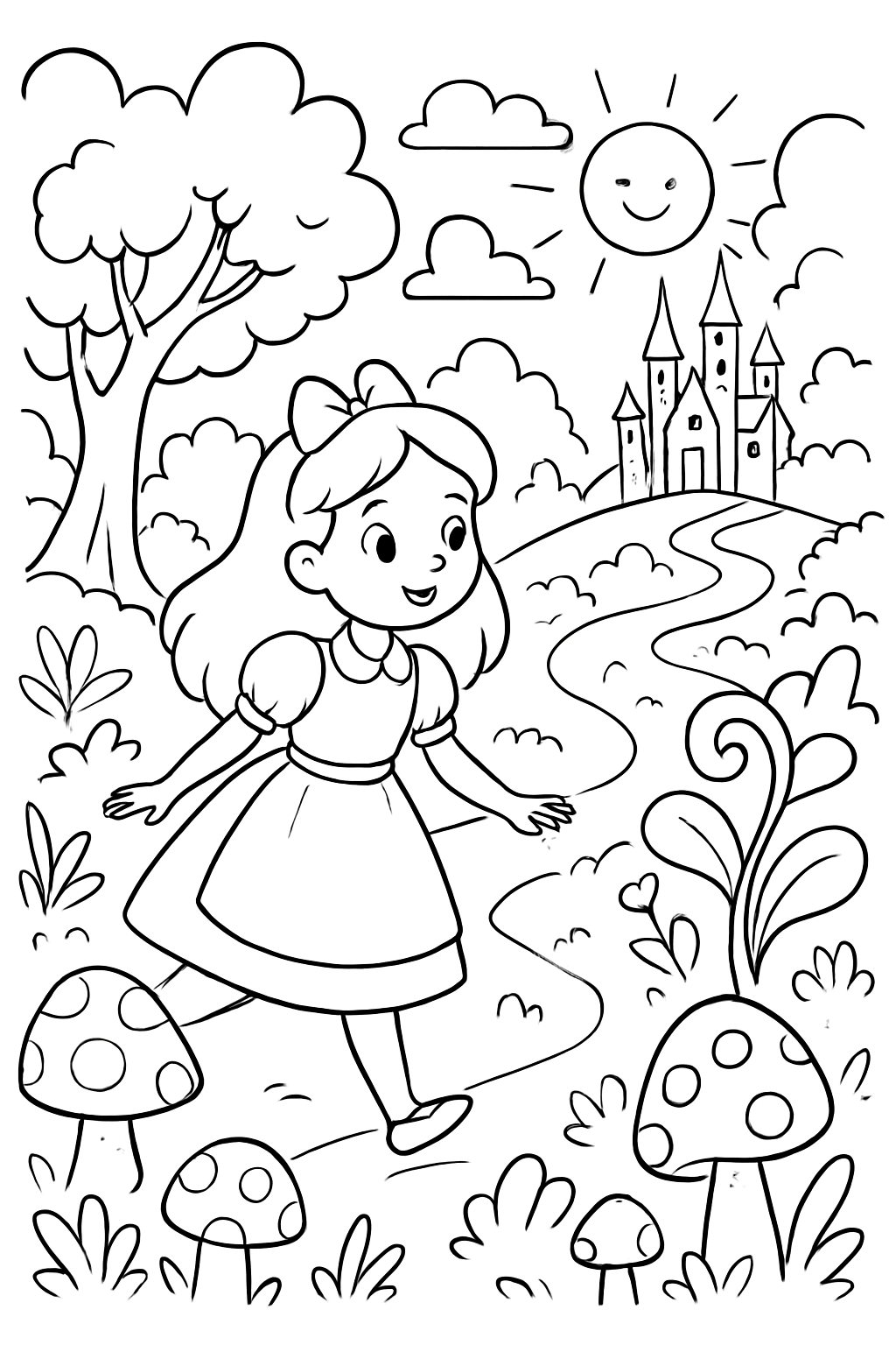 Alice no País das Maravilhas para colorir 10