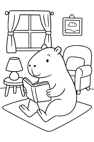 Capivara para colorir 04