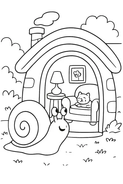 Caracol para colorir 15