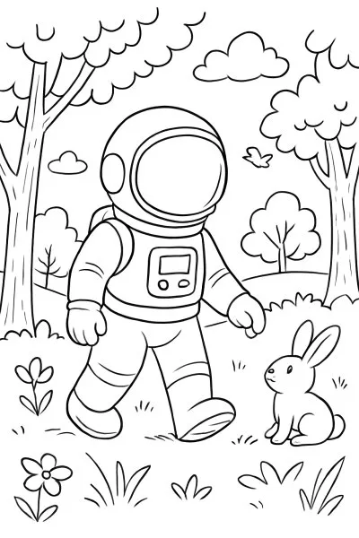 Astronauta para colorir 02