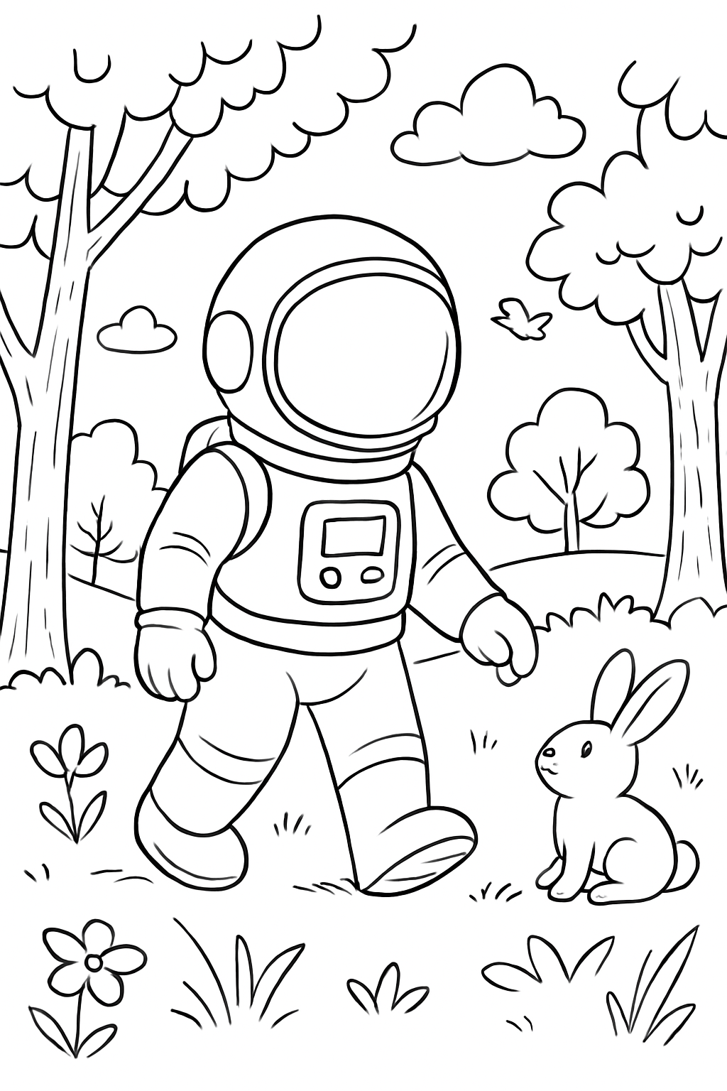 Astronauta para colorir 02
