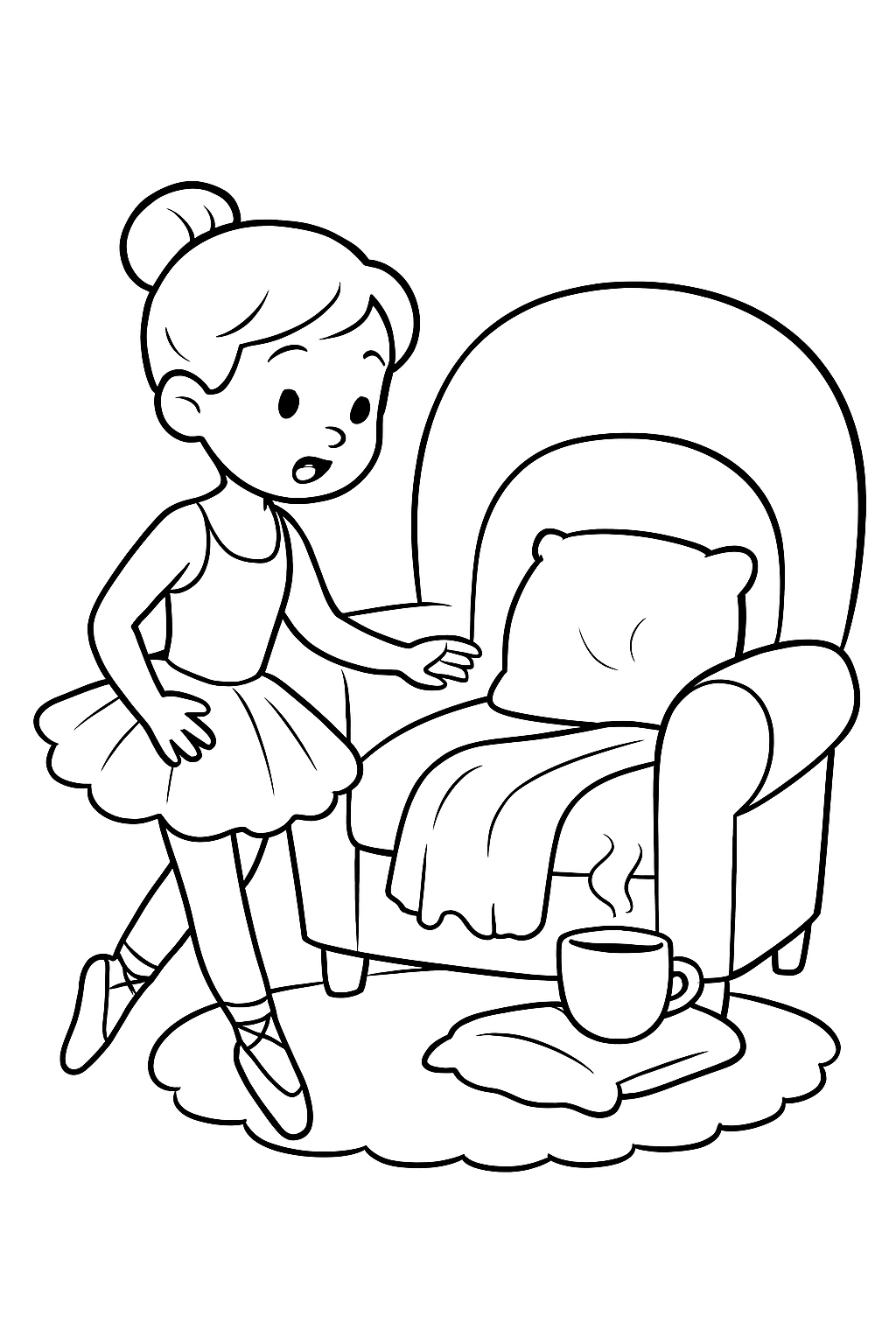 Ballerina Capuccina para colorir 04