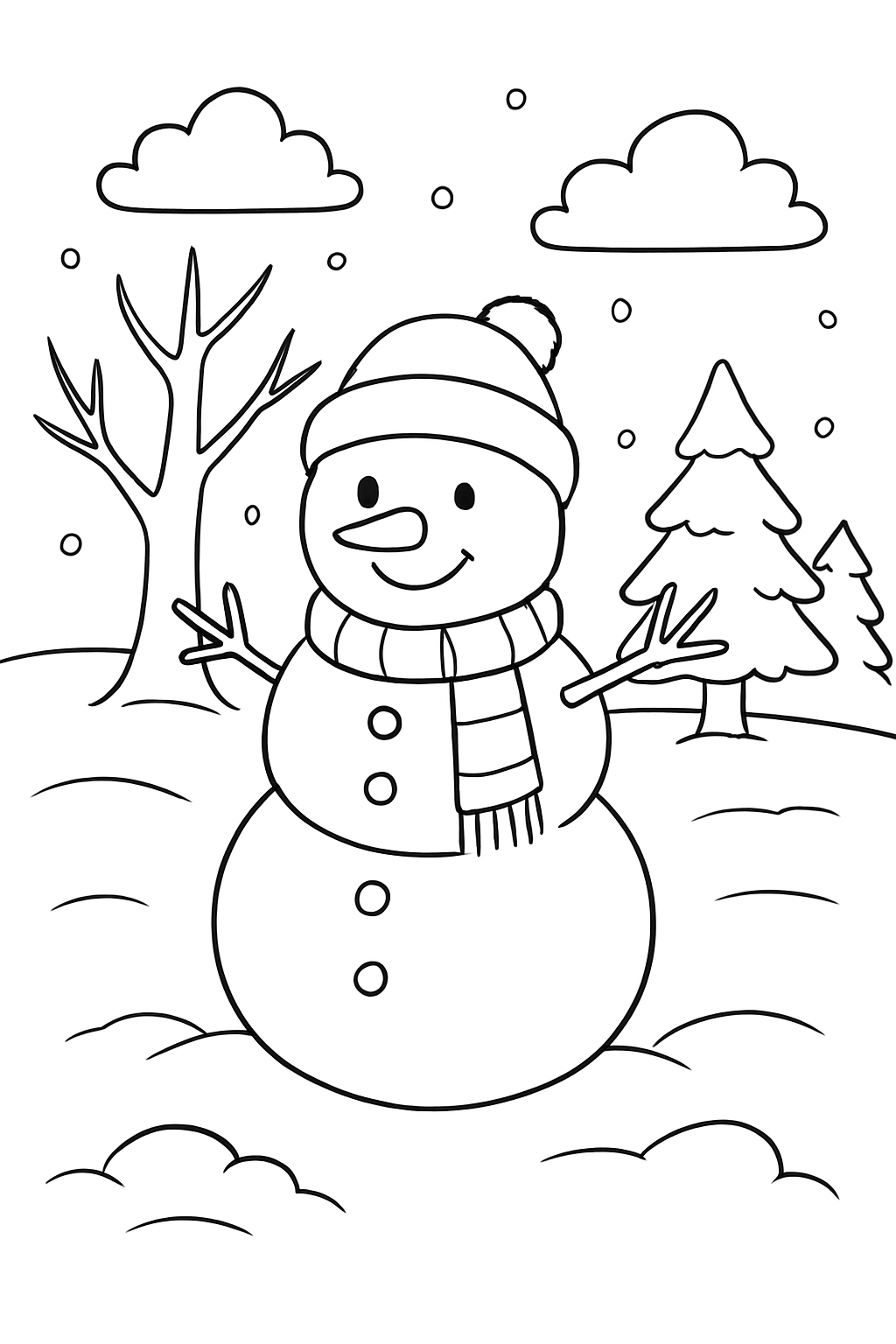 Bonecos de Neve para colorir 08