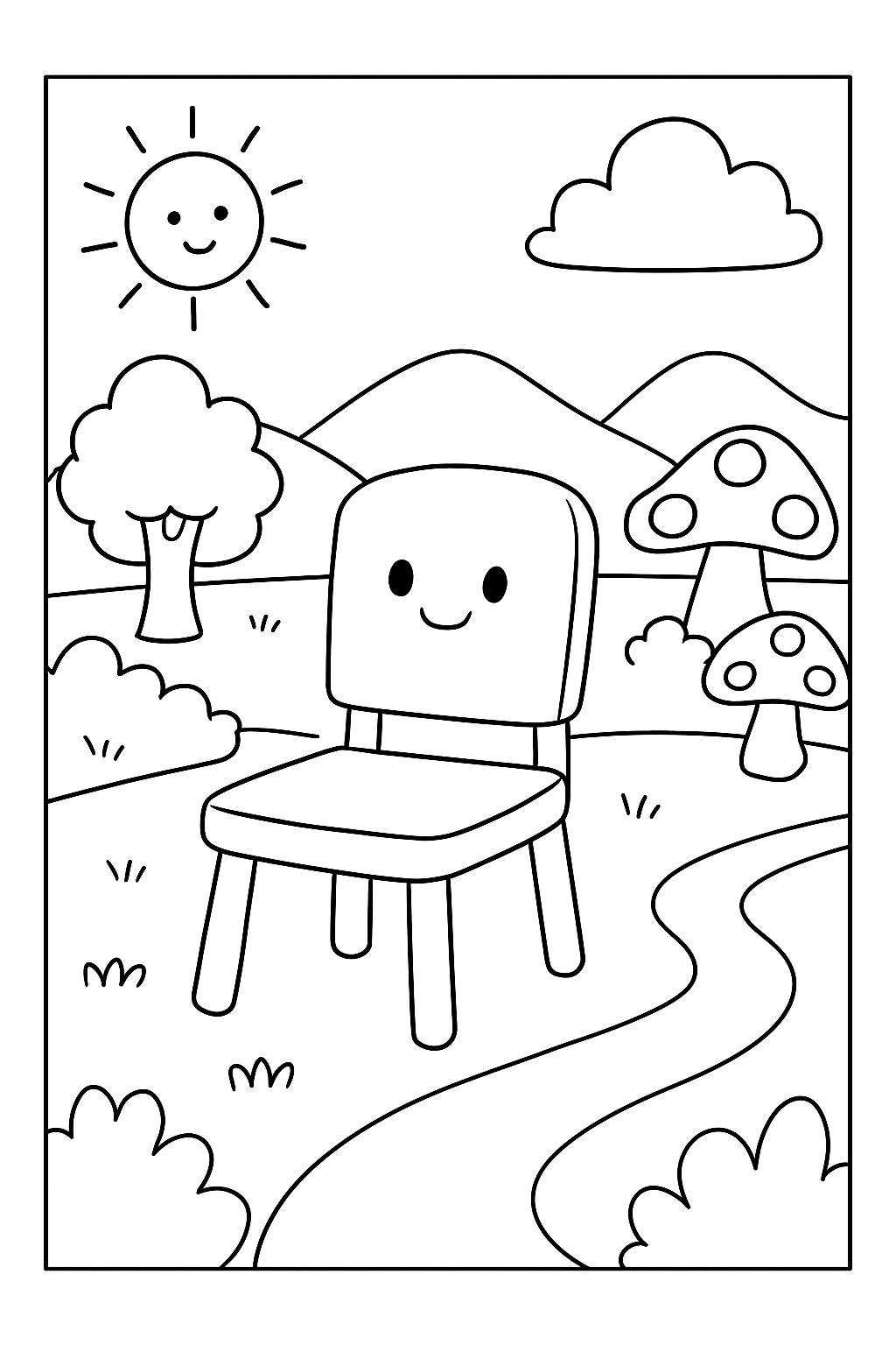 Cadeira para colorir 10