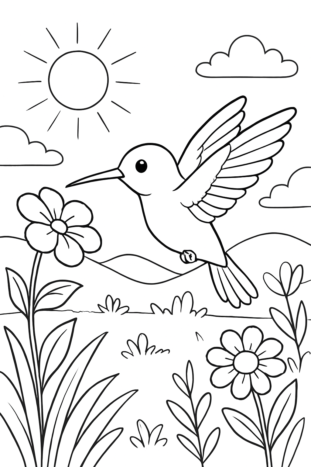 Beija-flor para colorir 11