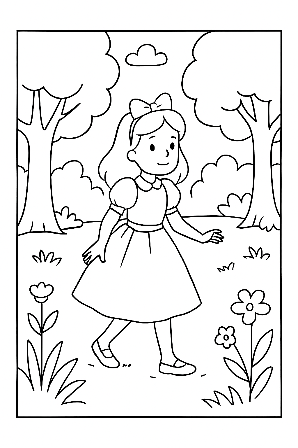 Alice no País das Maravilhas para colorir 02